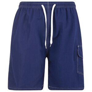 Men Swim Shorts, Swimming Trunks, 3 Pocket Cargo Swimwear, Navy